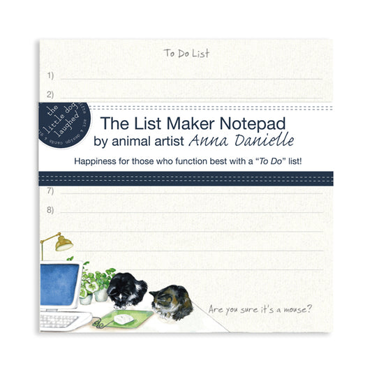 Little Dog Laughed - Office Cat List Maker Notepad