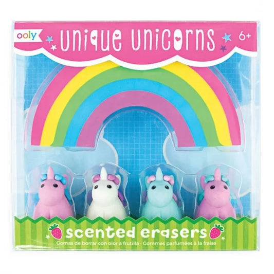 Ooly - Unicorn Scented Set of 4 - Erasers