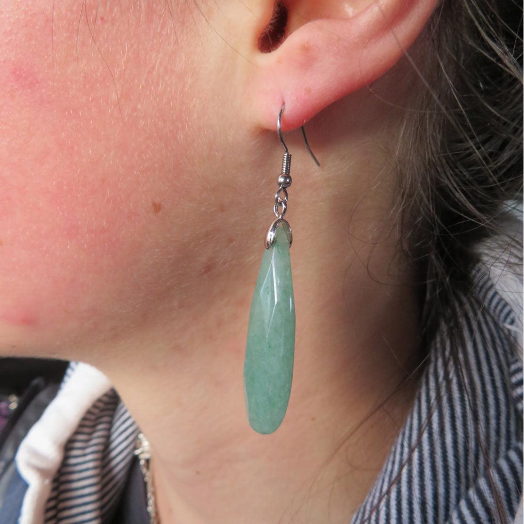 Aventurine Long Earrings